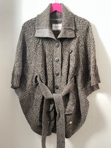 PEPE London Wool Blend Cape Coat Cardigan Size S!