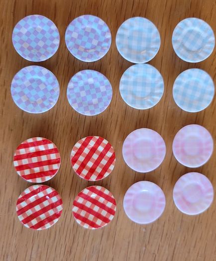 Dolls house tableware - plates, cutlery, glasses and more
