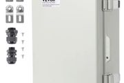 Outdoor Electrical Junction Box, 300 x 200 x 180 mm, ABS Plastic Electrical Enclosure Box with Hinged Cover Stainless Steel Latch