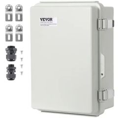 Outdoor Electrical Junction Box, 300 x 200 x 180 mm, ABS Plastic Electrical Enclosure Box with Hinged Cover Stainless Steel Latch