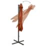 Cantilever Umbrella with Pole and LED Lights Terracotta 300 cm Image 7