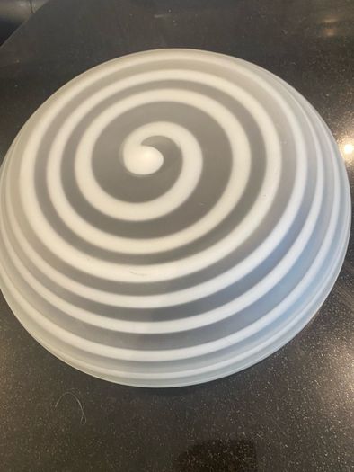 vintage mid century Leonardo Germany "Twist " Glass Bowl