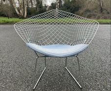 Vintage Knoll Harry Bertoia style Diamond Wire Chair.