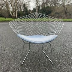 Vintage Knoll Harry Bertoia style Diamond Wire Chair.