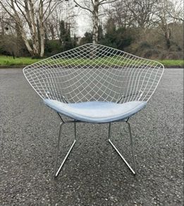 Vintage Knoll Harry Bertoia style Diamond Wire Chair.