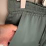 Danish designer Summum loose fit sea green shimmery flowy trousers brand new Image 3