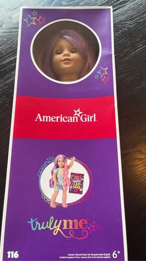 American Girl 18-Inch Truly Me Doll with Blue Eyes, Lavender & pink Hair EUC