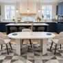 Extendable Dining Table 100 to 180cm with the metal base Image 6