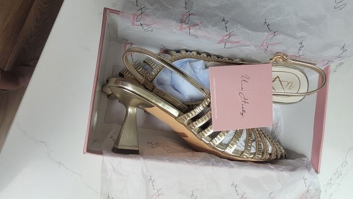 Una Healy Gold Slingbacks