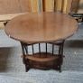 Vintage Oval Coffee Table with Lower Magazine Shelf Image 2