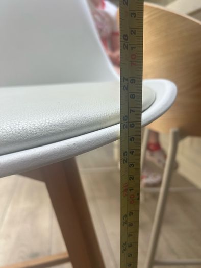 kitchen stools Nordic style x 6. Faux leather white/wood