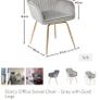Grey Velvet Accent Swivel Chair with Gold Legs Image 5