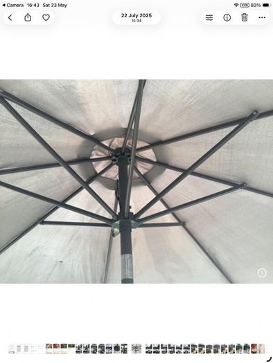 Garden parasol and base