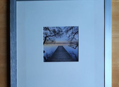 Silver metal picture frame