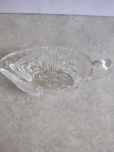 Crystal sauce gravy boat no stamp.