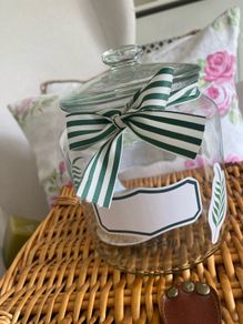 ShabbyChic Storage Jar and ribbon