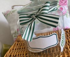 ShabbyChic Storage Jar and ribbon