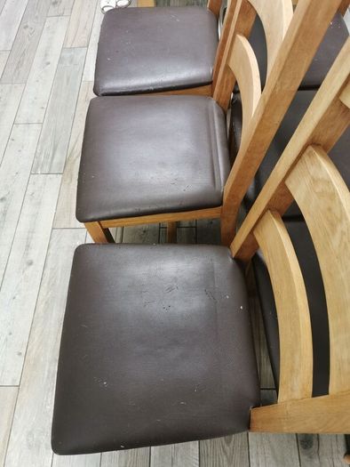 Heavy oak chairs