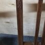 Pair of Vintage Wooden Dining Chairs with Tapestry Upholstery Image 5