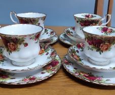 Royal Albert "Old Country Roses" tea trio