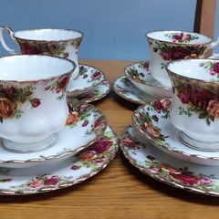 Royal Albert "Old Country Roses" tea trio
