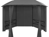 Garden Marquee Pavilion Tent with Curtains Hexagonal 360x265 cm