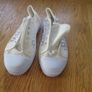Ladies White, Summer Lightweight Soft Trainers for Sale Image 4