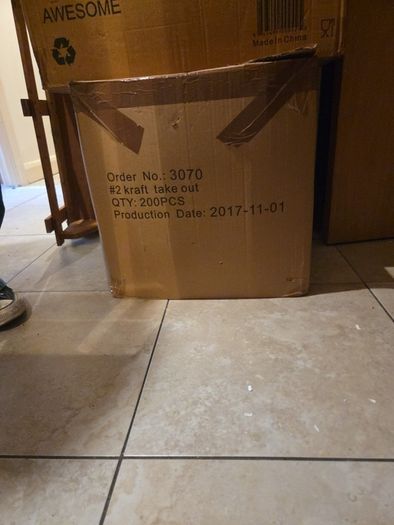 3 boxes of commercial food packaging