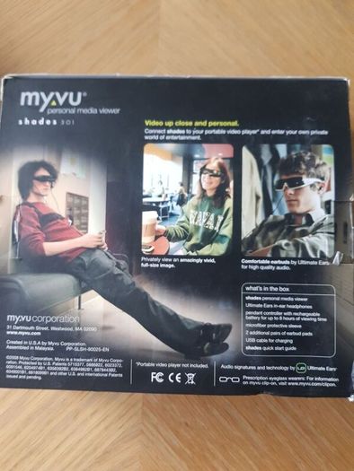 Myvu Personal Media Viewer Shades 301, Made for iPod Edition (Black)