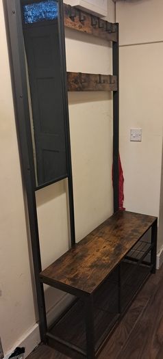 Walnut Coat & Shoe stand with mirror - Need gone by Sunday 17th