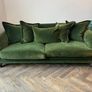 Green velvet sofa Image 5
