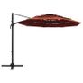4-Tier Parasol with Aluminium Pole Terracotta 3x3 m Image 3