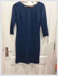 Navy Savida Size 12 3/4 Sleeve Dress