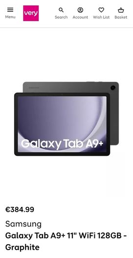 NEW Samsung Galaxy tab A9+ 128GB