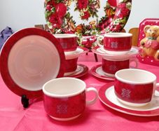 Christmas Cups and Saucers