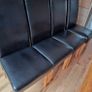 4 Black leather style kitchen chairs. Very few scuff marks 80 Image 2