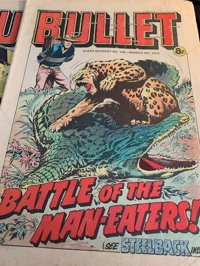 Bullet - UK Comics Issues 95, 108,112, 113,136 Dec 1977- Sept 16th 1978-DC Thompson