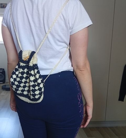 Handmade crochet backpack