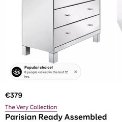 Mirrored chest of drawers