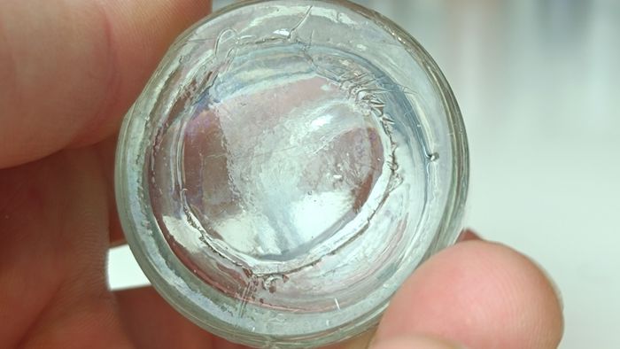 495 - Set of 6 Vintage Clear Glass Screw Cork Top Collectible Decorative Bottles and Jars
