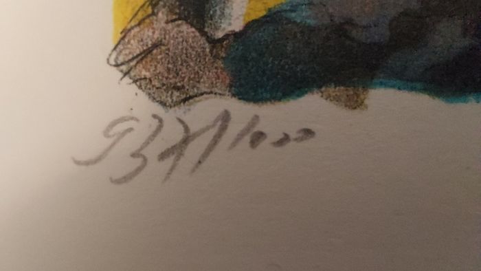 Fantastic Limited-Edition Hand-Signed Lithograph Print of a Caribbean Scene by the Renowned French Artist Alexandre Minguet (1937-1996), #937/1000