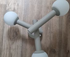 IKEA KRANBALK 3 Light Ceiling Lamp Beige