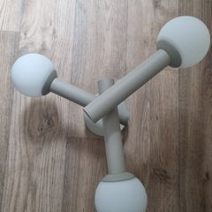 IKEA KRANBALK 3 Light Ceiling Lamp Beige