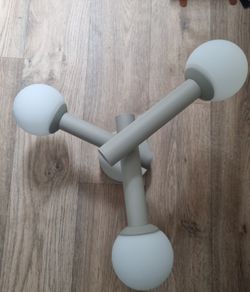 IKEA KRANBALK 3 Light Ceiling Lamp Beige