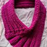 Cerise Pink Handmade Wool Snood Image 2