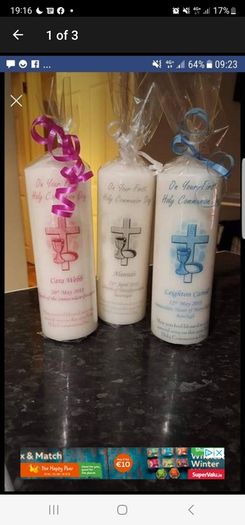 personalized communion and confirmation candles