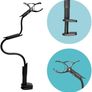 Twist Black/White | Universal Baby Monitor Holder | Secure with Straps & Clamp to Furniture | No Drilling Required | Flexible Baby Camera Mount | Baby Monitor Shelf Image 2