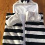 Child's cosy novelty raccoon hooded wrap fleece blanket. Image 3