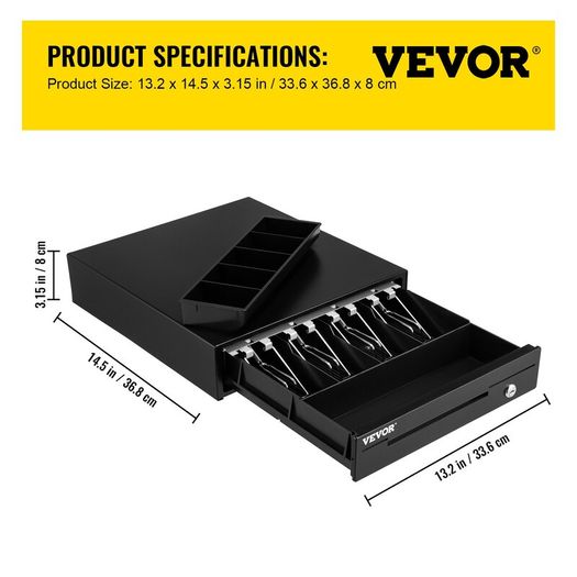 Motorised Cash Drawer - 4 Bill, 5 Coin Trays