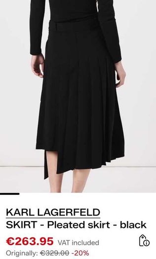 Karl Lagerfeld Camo Pleated Skirt Sz 38 (fit 10-12uk) - Bnwot - Rrp 495